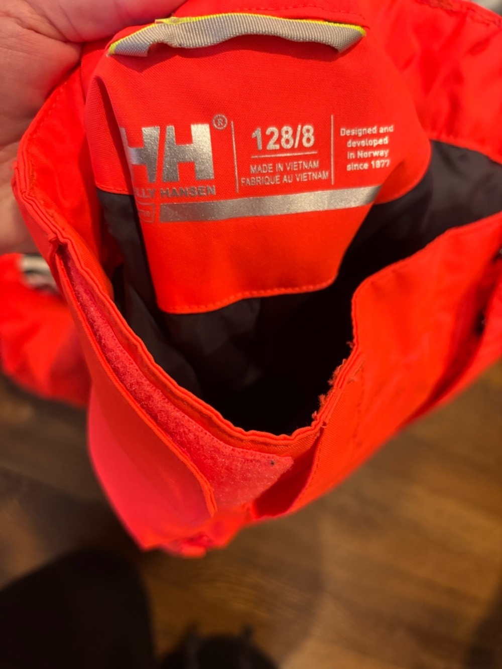 Helly Hansen Junior Legendary Ski Pants Neon Coral Size  8 Waterproof Insulated - Picture 7 of 9